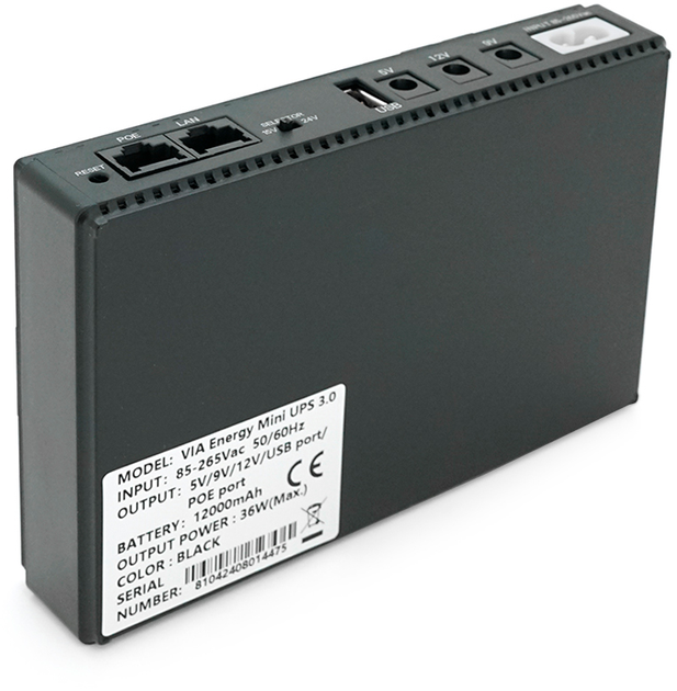 ИБП для роутеров/коммутаторов VIA Energy Mini UPS 12000mAh (YT39142) - изображение 6