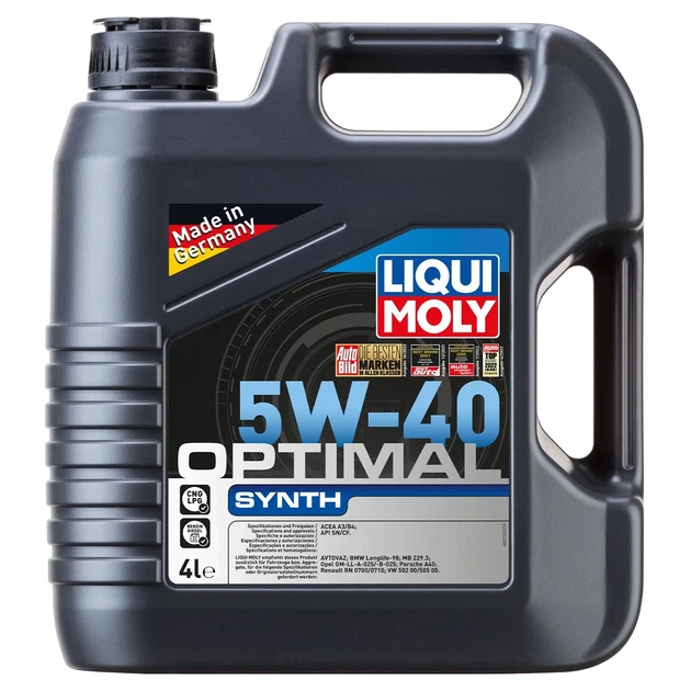 Масло моторное LIQUI MOLY Optimal Synth 5W-40 4 л (3926) - изображение 2