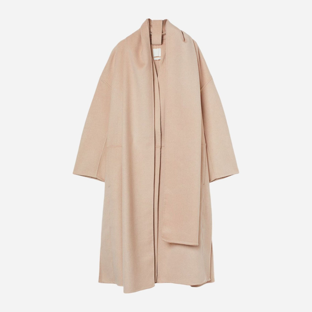 Пальто осеннее длинное женское H&M 060974284_beigenew M Светло-бежевое (KOZ6666000332325) - изображение 2
