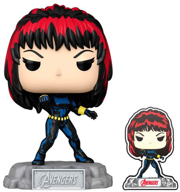 Figurka Funko Pop! Marvel Avengers 60th Anniversary Comic Czarna Wdowa z przypinką Exclusive 9 cm (889698701266) - obraz 3