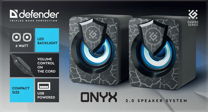 Акустика Defender 2.0 Onyx 6Вт USB Black (65038) (7062982) - изображение 9