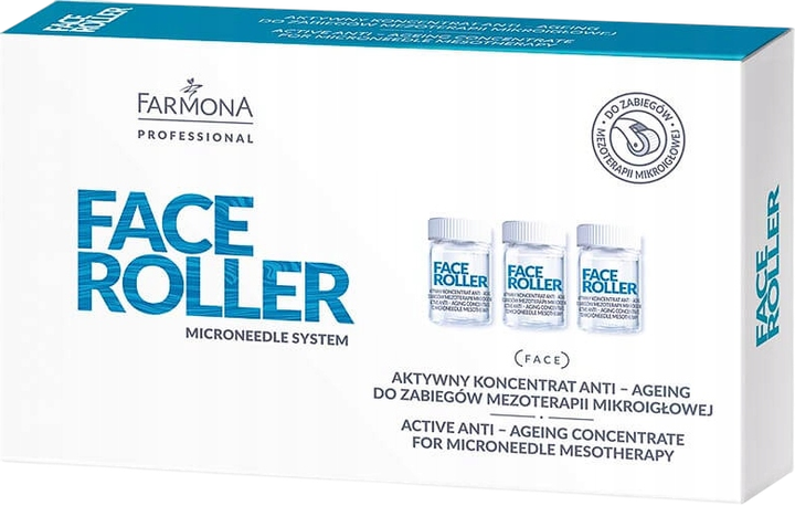 Активний концентрат Farmona Face Roller антивіковий для процедур мікроголкової мезотерапії 5 х 5 мл (5900117003350) - зображення 3