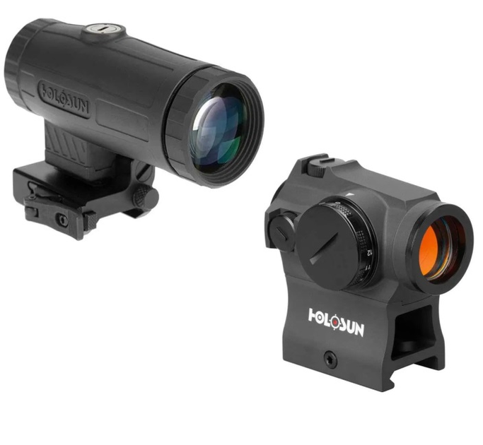 Комплект коліматор HOLOSUN HS403R + Магніфер HOLOSUN HM3X - зображення 1