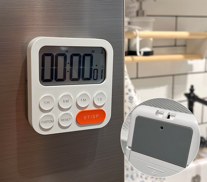 Таймер кухонний цифровий Noklead YGH5249 до 99 годин 59 хвилин 59 секунд, функція годинника, звукова індикація. - зображення 6