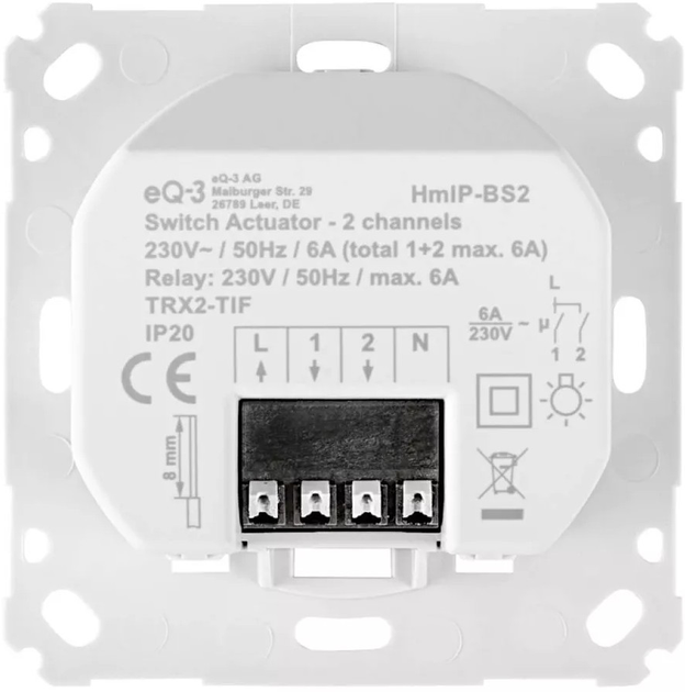 Siłownik IP do przełącznika Homematic 2-sekcyjny (HmIP-BS2) - obraz 3