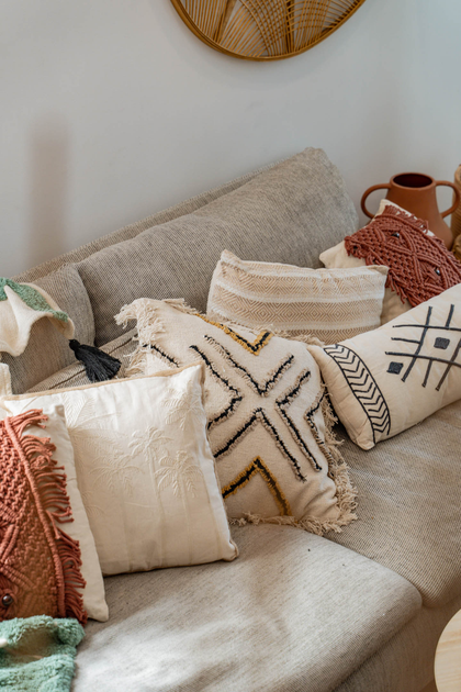 Декоративна подушка Home & Styling Collection в стилі бохо з бахромою 45 x 45 см (8720573541237) - зображення 4