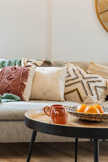 Декоративна подушка Home & Styling Collection в стилі бохо з бахромою 45 x 45 см (8720573541237) - зображення 5