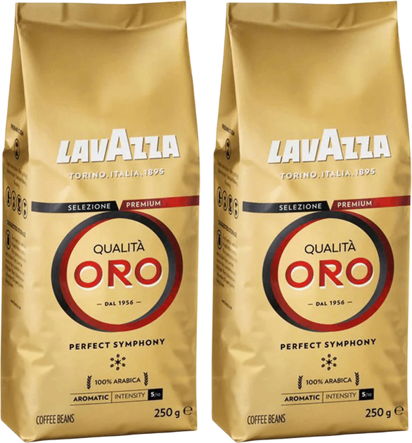 Kawa ziarnista Lavazza Qualita Oro 2 x 250 g (8000070020511/2) - obraz 1