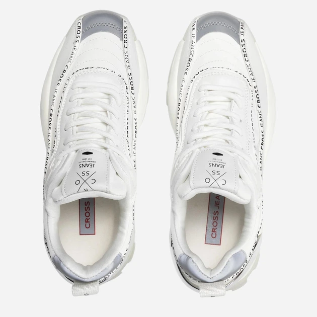 Sneakersy damskie na grubej podeszwie do kostki Cross Jeans II2R4017C 40 Białe (8697319153965) - obraz 9