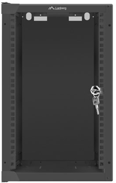 Серверна підвісна шафа Lanberg WF10 10" 9U 280x310 Black (WF10-2309-10B) - зображення 3