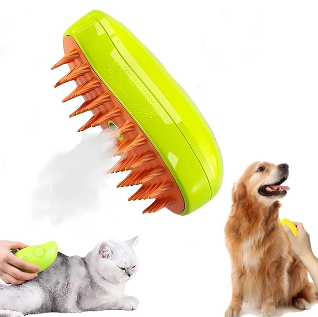 Паровая щетка RIAS Pet Brush для вычесывания животных USB Green (3_05798) - изображение 4