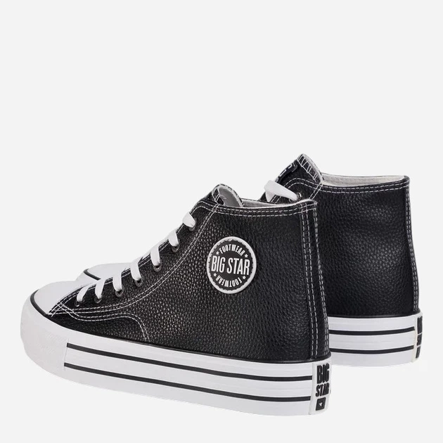 Trampki damskie z eko skóry na platformie wysokie Big Star GG274012 36 Czarne (5900714249564) - obraz 9