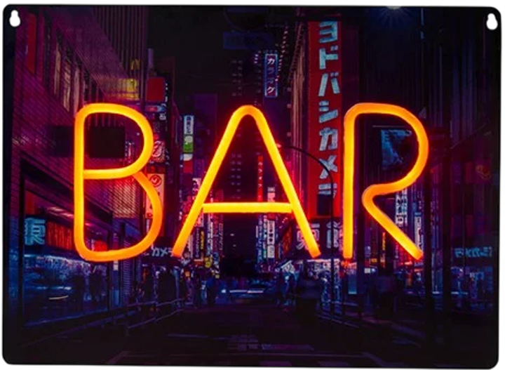 Dekoracyjny neon LED Fizz Creations Bar 42 x 29 cm (5060949249040) - obraz 1