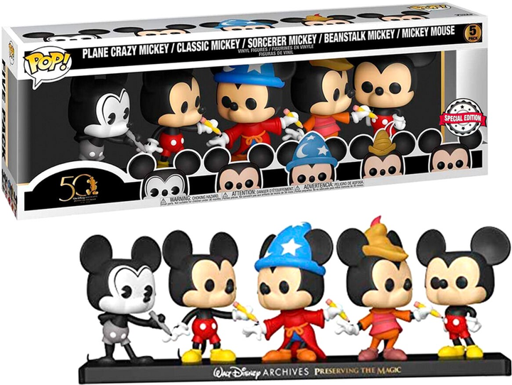 Zestaw figurek Funko Pop! Disney Archives Mickey Exclusive 5 szt 9 cm (889698511186) - obraz 1