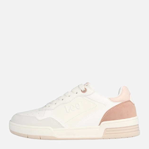 Sneakersy damskie z eko skóry Lee Flare 2.0 Low 50241004.07G 40 Biały/Różowy (5400821956299) - obraz 4