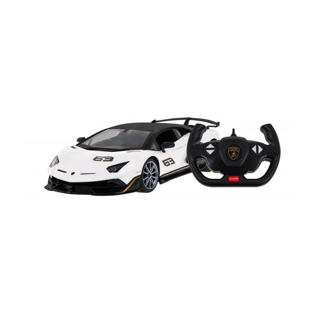 Машинка радиоуправляемая RASTAR Lamborghini Aventador SVJ 1:14 Белая - изображение 6