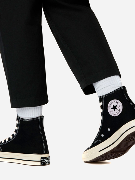 Жіночі кеди високі Converse Chuck 70 Canvas 162050C 40 (7US) 25.5 см Black/Black/Egret (888755675229) - зображення 2