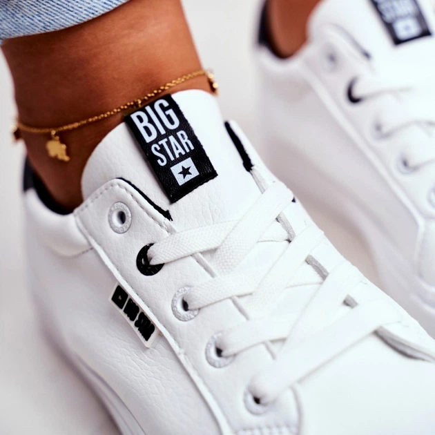 Жіночі кеди низькі Big Star EE274312 38 Білий/Чорний (5900714138745) - зображення 6