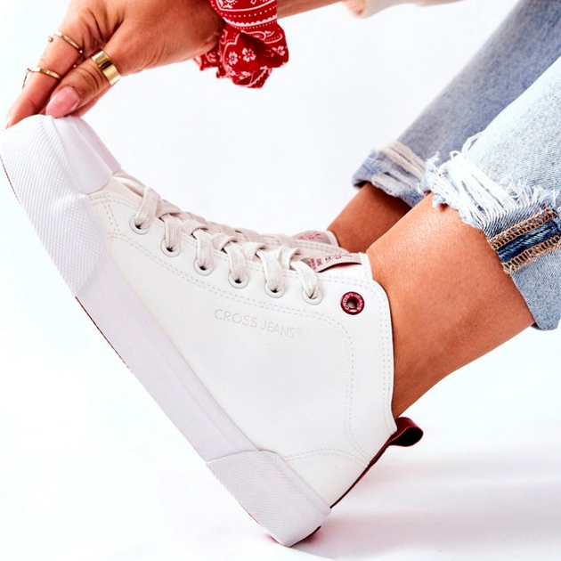 Жіночі кеди високі Cross Jeans II2R4033C 40 Білі (8697319154146) - зображення 6
