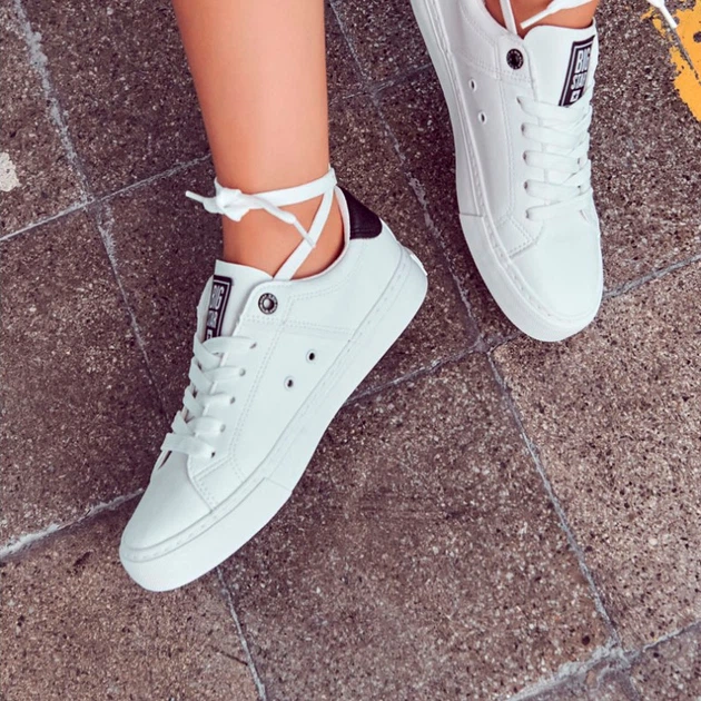 Tenisówki damskie z eko skóry do kostki Big Star JJ274211 39 Biały/Czarny (5900714488185) - obraz 5