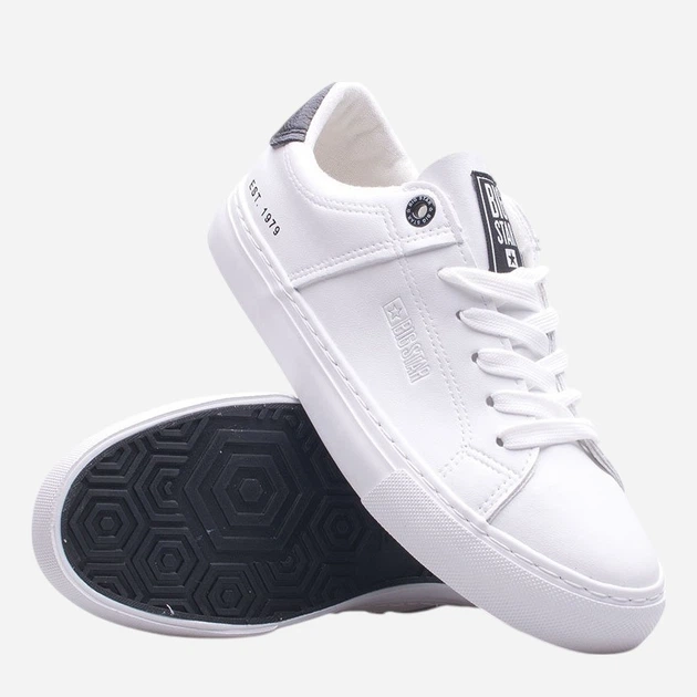 Tenisówki damskie z eko skóry do kostki Big Star JJ274211 39 Biały/Czarny (5900714488185) - obraz 9