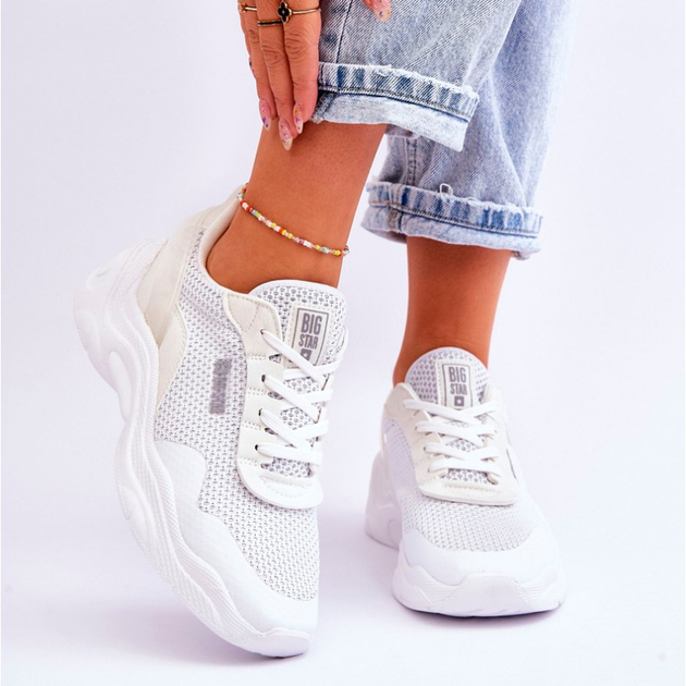 Sneakersy damskie Big Star LL274A064 41 Białe (5900714633721) - obraz 3
