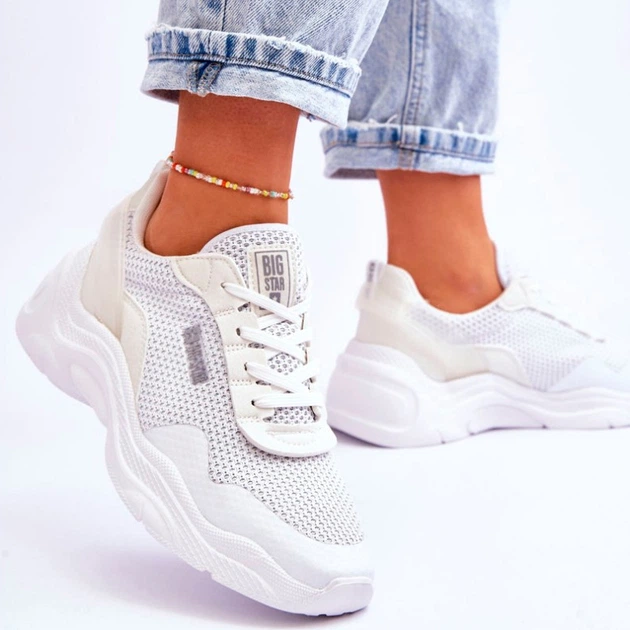 Sneakersy damskie Big Star LL274A064 38 Białe (5900714633691) - obraz 6