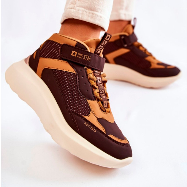 Sneakersy damskie na platformie Big Star KK274404 37 Brązowe (5900714580353) - obraz 6