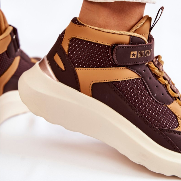 Sneakersy damskie na rzepy Big Star KK274404 39 Brązowe (5900714580377) - obraz 8