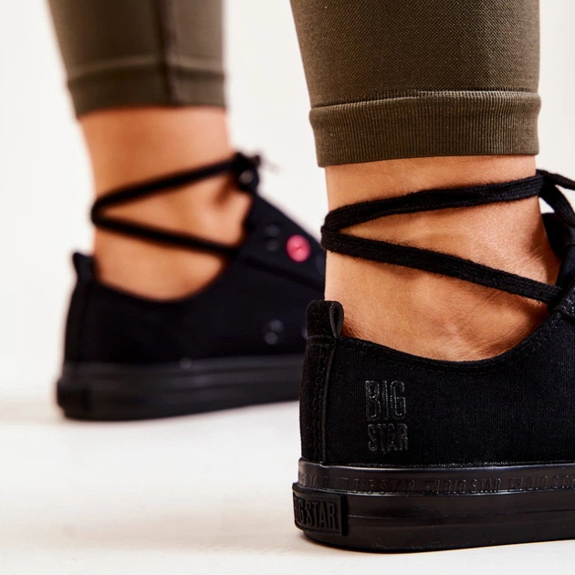 Trampki damskie z eko skóry do kostki Big Star JJ274003 41 Czarne (5900714439620) - obraz 6