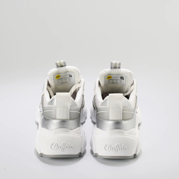 Sneakersy damskie na wysokiej platformie Buffalo Calzature 1630649 37 Biały/Srebrny (4061516519888) - obraz 6