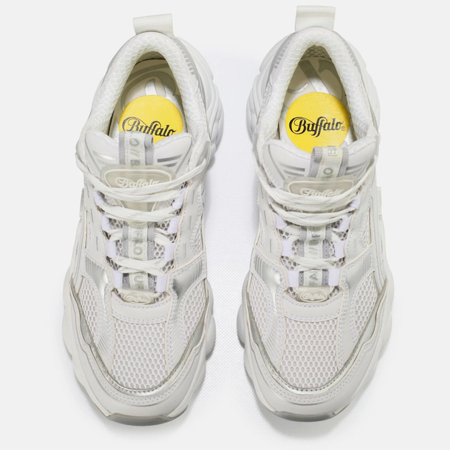 Sneakersy damskie na wysokiej platformie Buffalo Calzature 1630649 38 Biały/Srebrny (4061516519895) - obraz 5