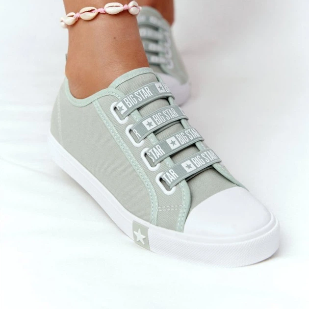 Жіночі кеди низькі Big Star HH274097 38 Зелені (5900714338558) - зображення 3