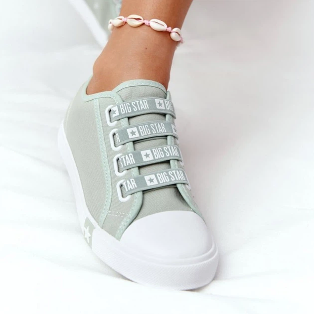 Жіночі кеди низькі Big Star HH274097 38 Зелені (5900714338558) - зображення 4