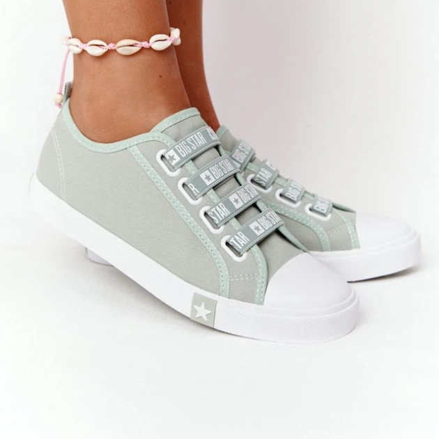 Жіночі кеди низькі Big Star HH274097 38 Зелені (5900714338558) - зображення 8