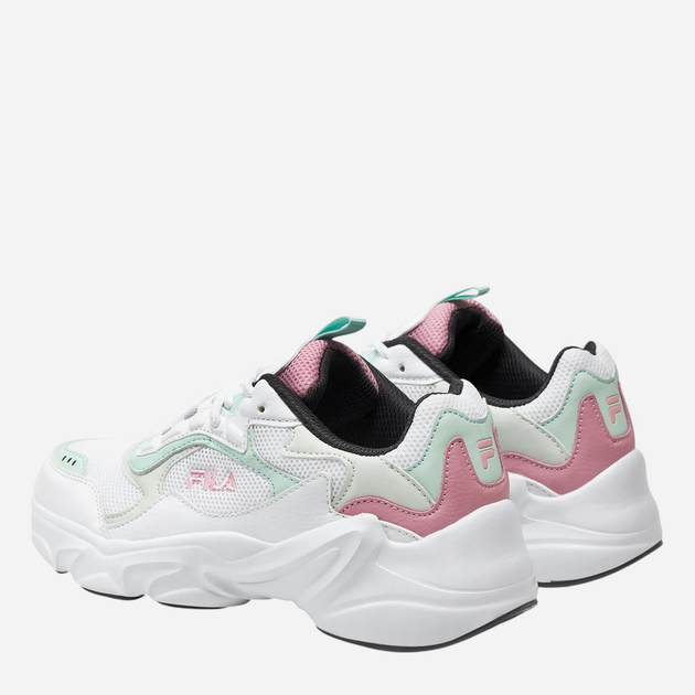 Sneakersy damskie na wysokiej platformie Fila Collene Cb FFW0046-13318 37 (6.5US) 23.3 cm Biały/Niebieski (8720905012886) - obraz 4