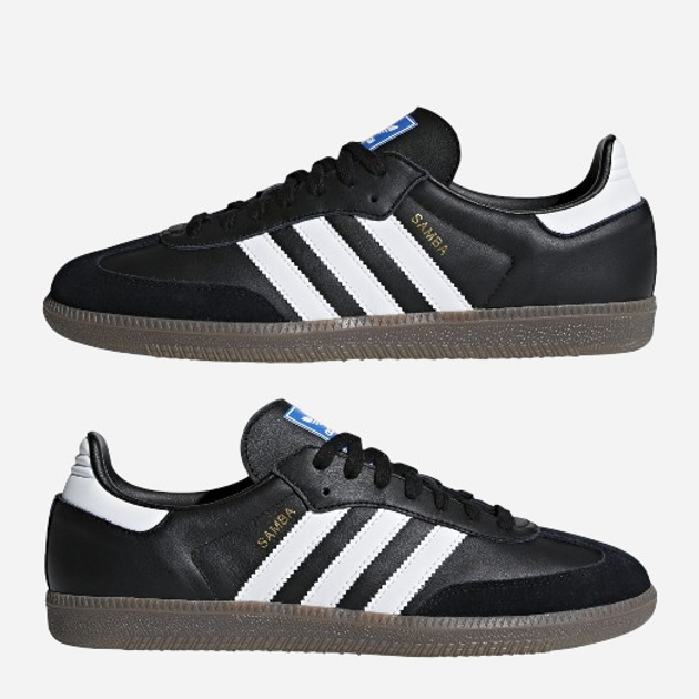 Sneakersy damskie ze skóry naturalnej adidas Originals Samba OG B75807 39.5 (6UK) 24.5 cm Czarne (4059811988546) - obraz 5