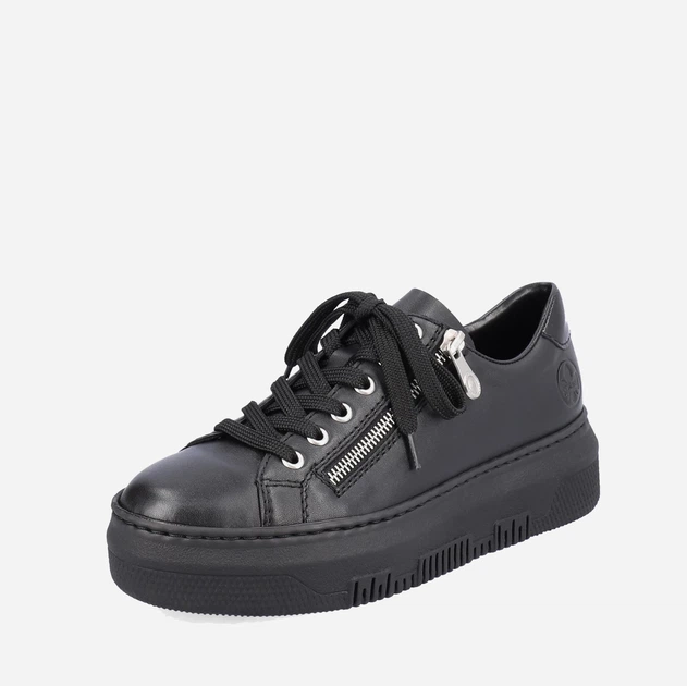 Sneakersy damskie skórzane Rieker RIEM1921-00 39 Czarne (4061811117253) - obraz 5