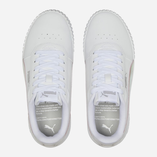 Жіночі кеди низькі Puma Carina 2.0 Holo Jr 387985-01 38 (5UK) Білі (4065449615228) - зображення 4