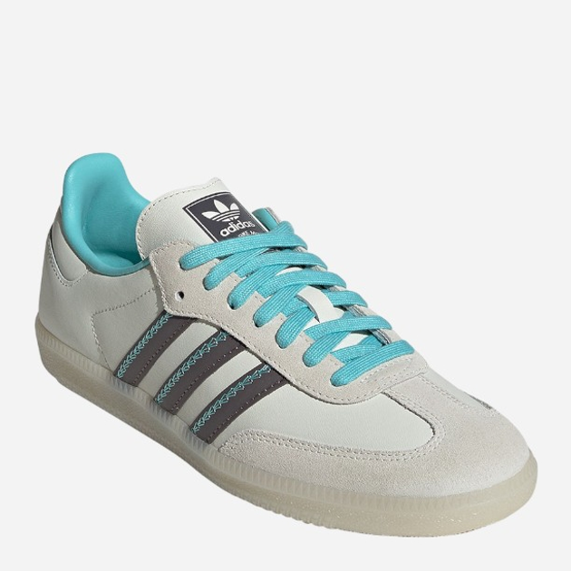 Sneakersy damskie do kostki adidas Originals Samba OG W IG6048 39.5 (6UK) Biały/Turkusowy (4066759297210) - obraz 2