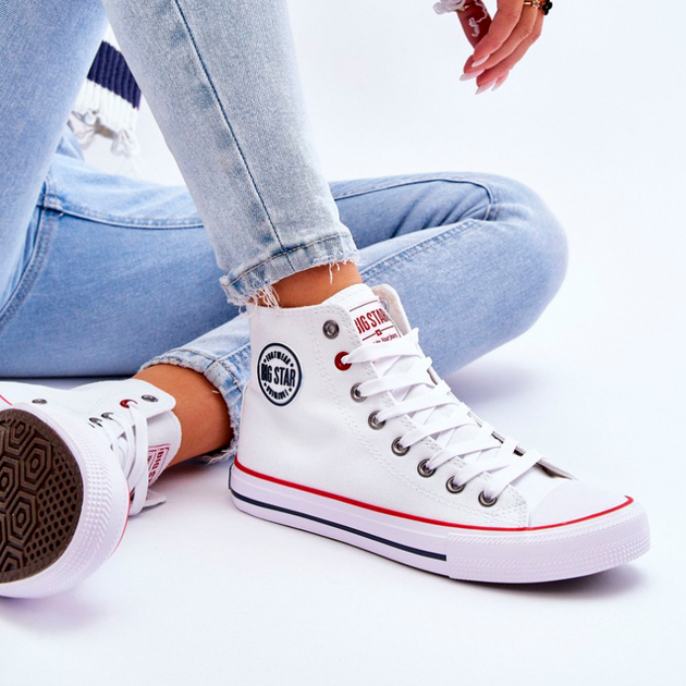 Жіночі кеди високі Big Star T274026 40 Біле (5900714168094) - зображення 3