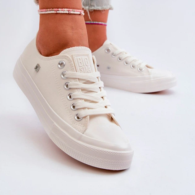 Жіночі кеди низькі Big Star NN274285 38 Білі (5900714736187) - зображення 3