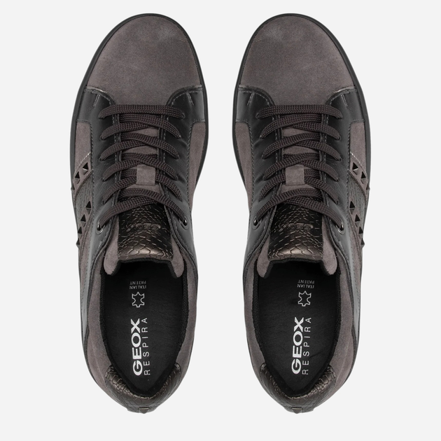 Sneakersy damskie do kostki Geox D16FFC022PV-C9002 38 Ciemnoszare (8050036227645) - obraz 5