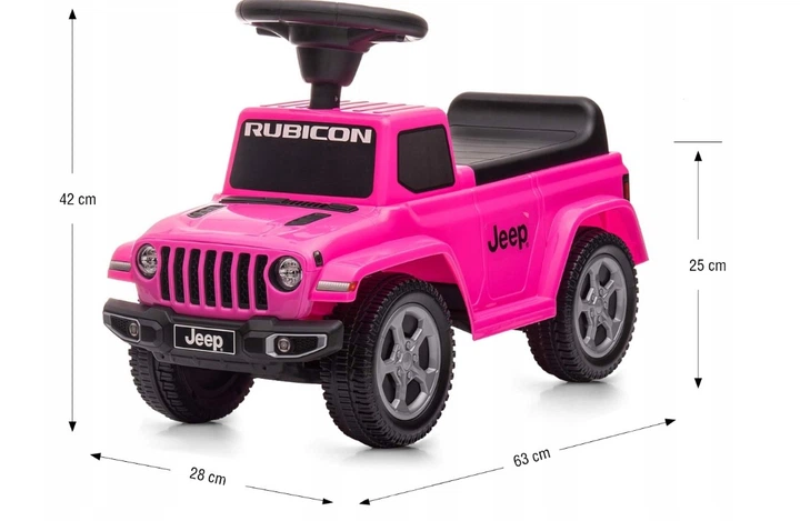 Jeździk Milly Mally Jeep Rubicon Gladiator Różowy (5901761128499) - obraz 8