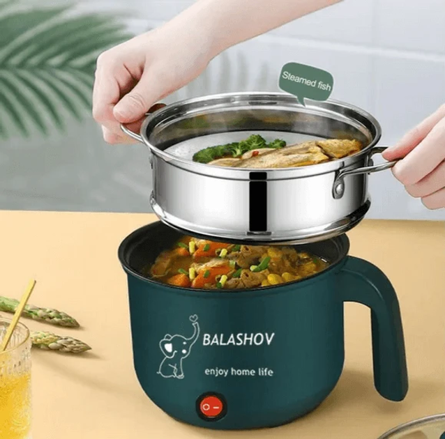 Электрическая рисоварка с антипригарным покрытием Rice Cooker Зеленая - изображение 2