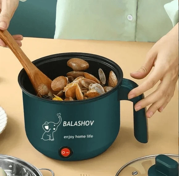 Электрическая рисоварка с антипригарным покрытием Rice Cooker 600 Вт Зеленая - изображение 4