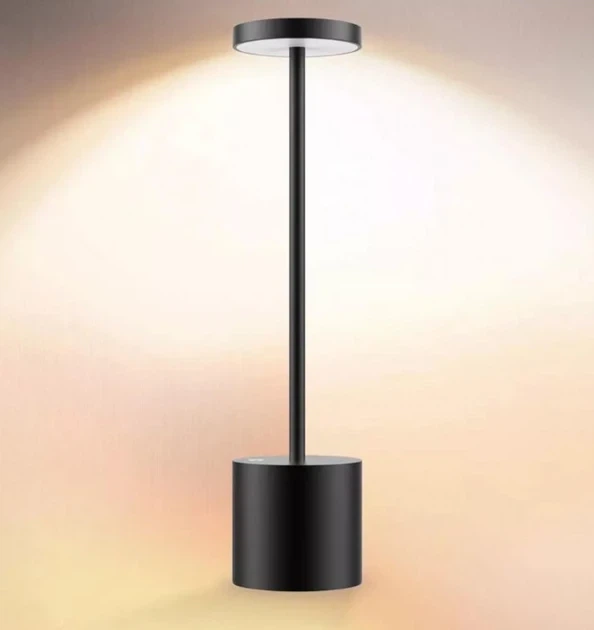 Светодиодная настольная лампа с сенсорным управлением на аккумуляторе Tablelamp Black 3 режима подсветки - изображение 3