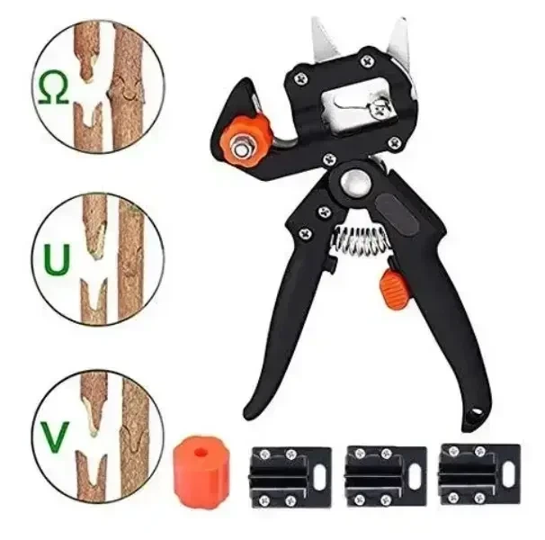 Профессиональный секатор Tool For Cutting Grape для обрезки и прививки деревьев с 3 ножами - изображение 2