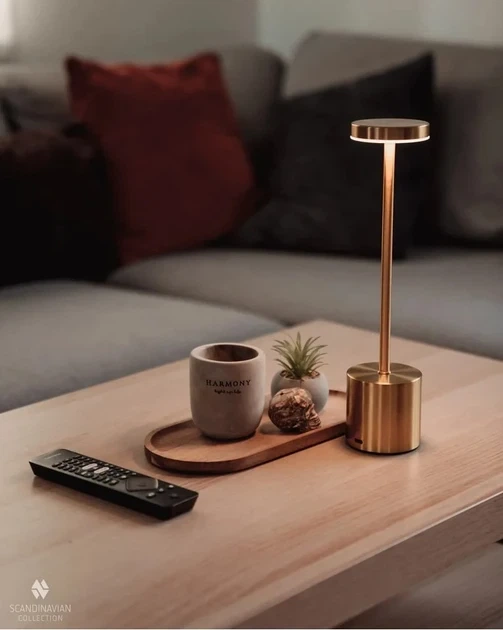 Светодиодная настольная лампа с сенсорным управлением на аккумуляторе Tablelamp Gold 3 режима подсветки - Фото 4 Светодиодная настольная лампа с сенсорным управлением на аккумуляторе Tablelamp Gold 3 режима подсветки - изображение 4