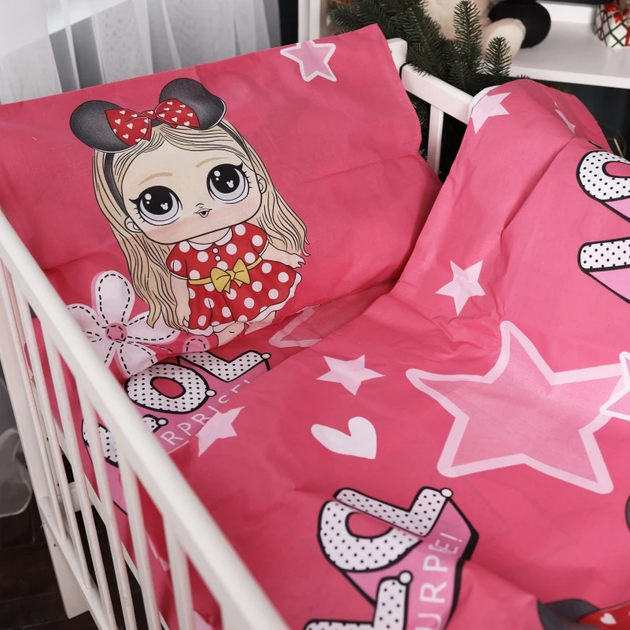 Акція на Простирадло MirSon Kids Time Полуторне 150 х 200 см 17-0699 LOL Dolls Бязь від Rozetka